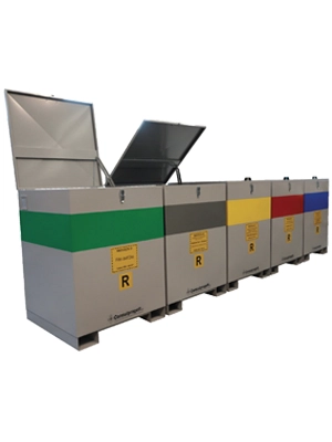 Contenitore in acciaio 1200lt "Ecostazione"