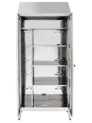 Armadietto Porta Scope Doppio con Divisorio Interno AISI430