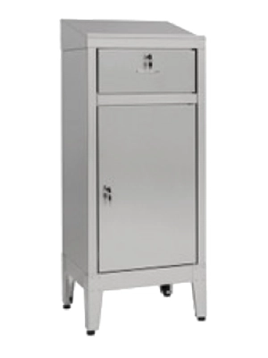 Scrivimpiedi Una Porta con 2 Ripiani Interni e 1 Cassetto AISI430